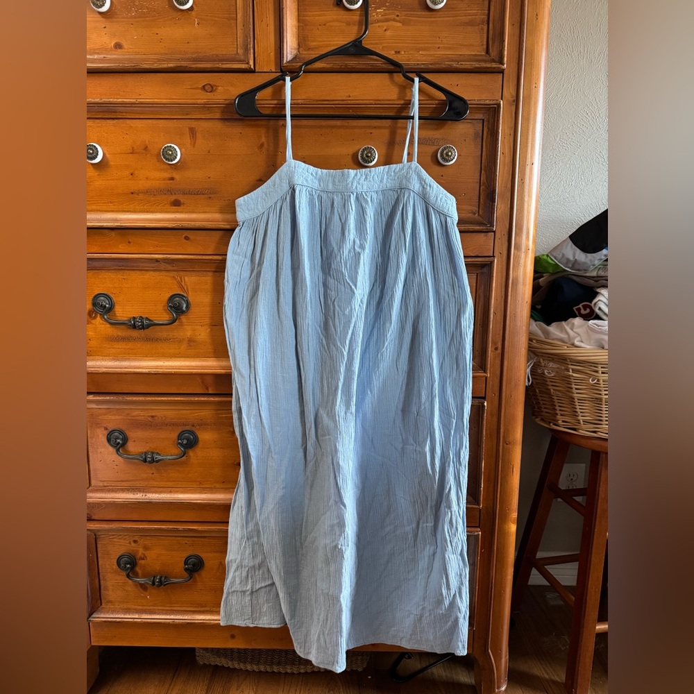 H&M Blue Gauze Midi Dress